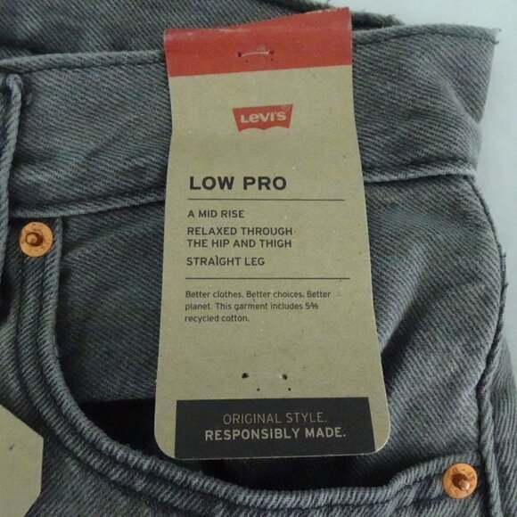 Levi's Relaxed Low Pro Jeans Women's Size 29 Gray Denim Splatter Straight Leg - Picture 9 of 12